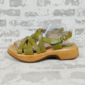 Dansko Green Leather Sandals